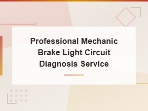 Professional Brake Light Circuit Diagnosis Service by Certified Mechanics